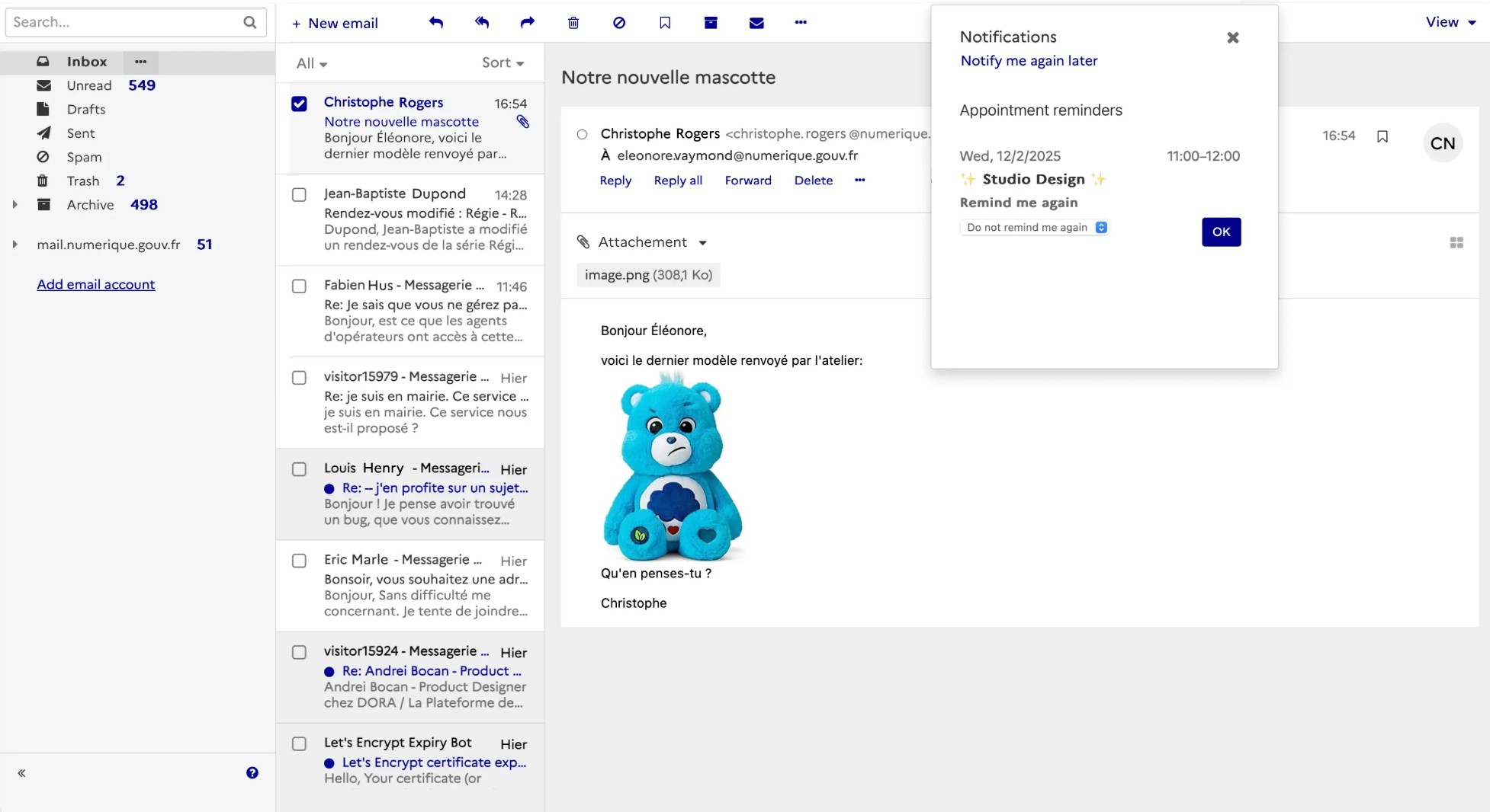 Mail screenshot
